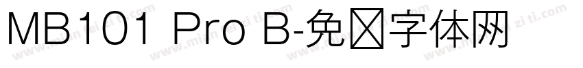 MB101 Pro B字体转换
